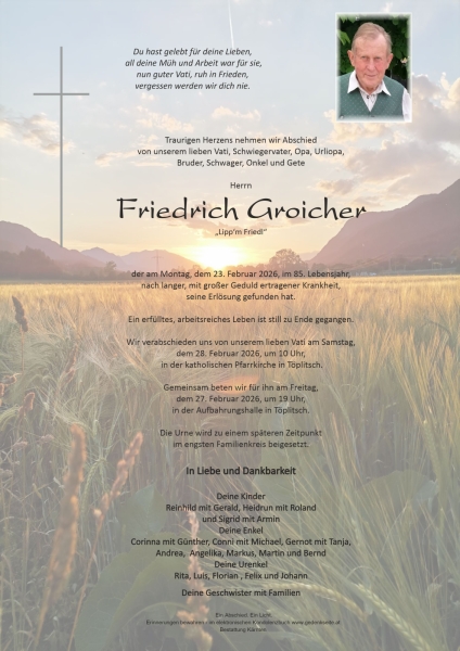Parte von Friedrich Groicher