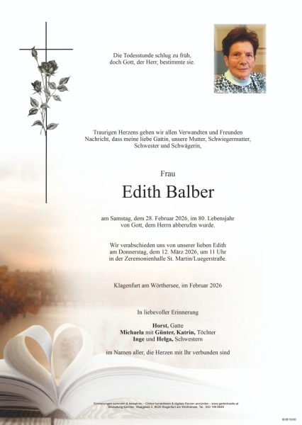 Parte von Edith Balber