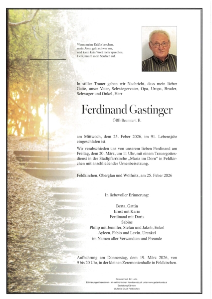 Parte von Ferdinand  Gastinger