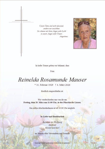 Parte von Reinelda Rosamunde Mauser