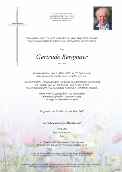 Parte von Gertrude Bergmayr