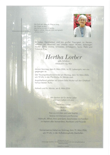 Parte von Hertha  Lorber