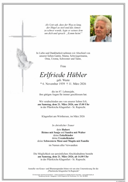 Parte von Erlfriede Hübler