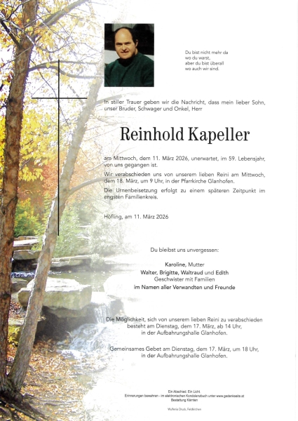 Parte von Reinhold  Kapeller