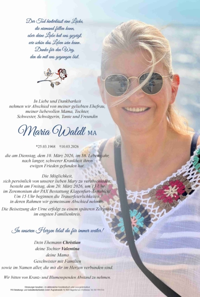 Parte von Maria  Waldl