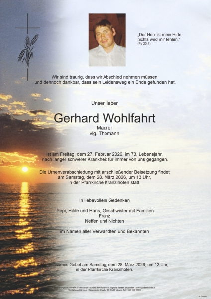 Parte von Gerhard Wohlfahrt