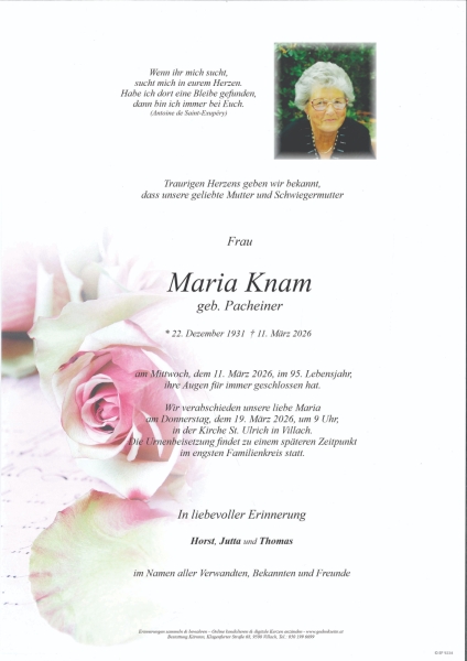 Parte von Maria Knam