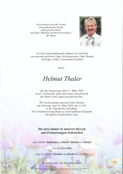 Parte von Helmut  Thaler