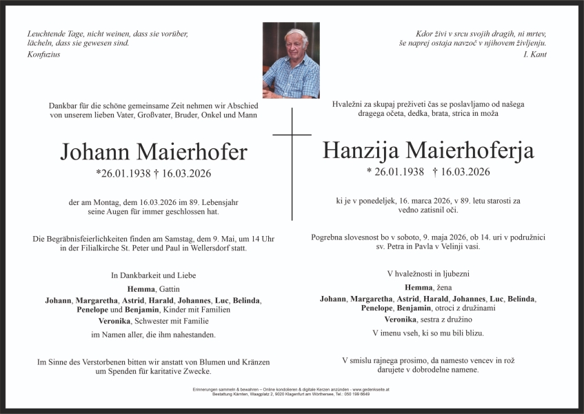 Parte von Johann Maierhofer