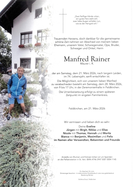 Parte von Manfred Rainer