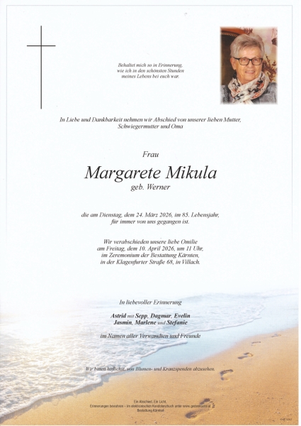 Parte von Margarete Mikula