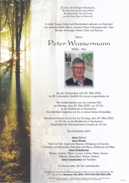Parte von Peter "Pezi" Wassermann