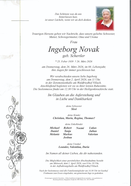 Parte von Ingeborg Novak