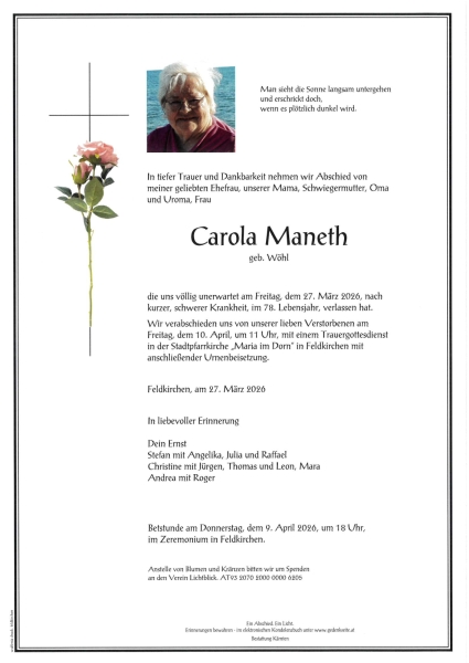 Parte von Carola Gisela Maneth