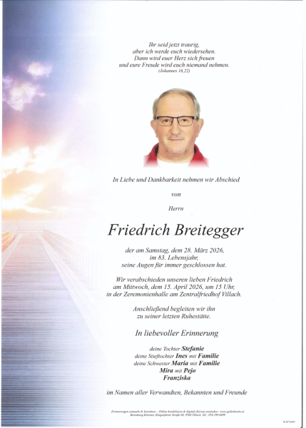 Parte von Friedrich Breitegger