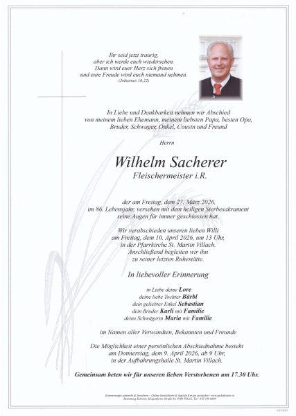 Parte von Wilhelm Sacherer