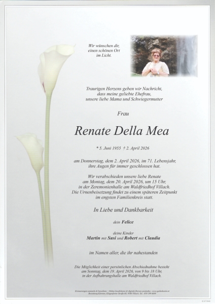 Parte von Renate Della Mea