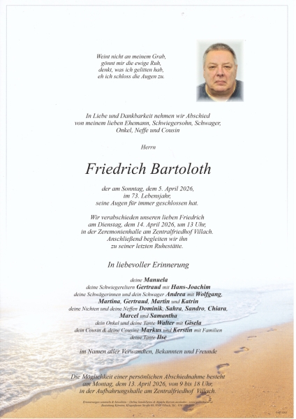 Parte von Friedrich Bartoloth