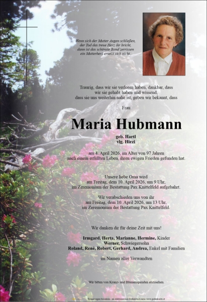 Parte von Maria  Hubmann