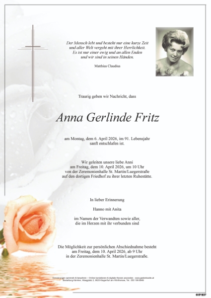 Parte von Anna Gerlinde Fritz