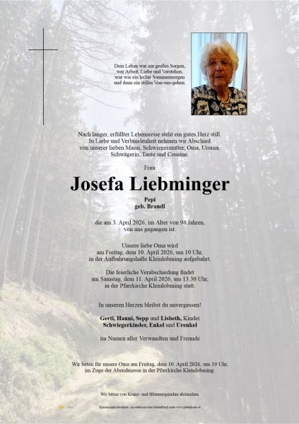 Parte von Josefa  Liebminger