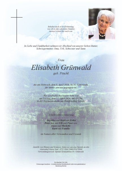 Parte von Elisabeth Grünwald