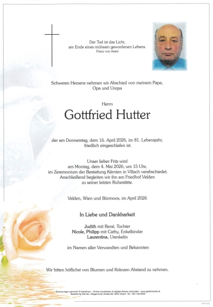 Parte von Gottfried Hutter