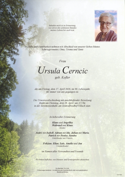 Parte von Ursula Cerncic