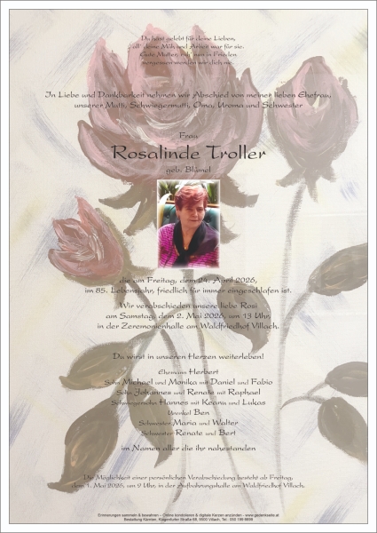 Parte von Rosalinde Troller