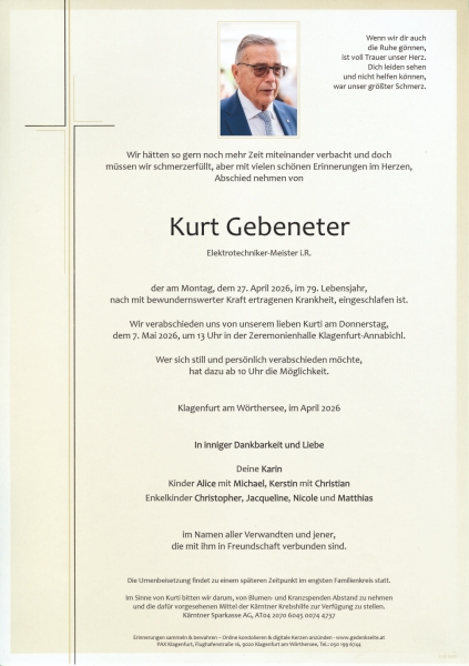 Parte von Kurt Gebeneter