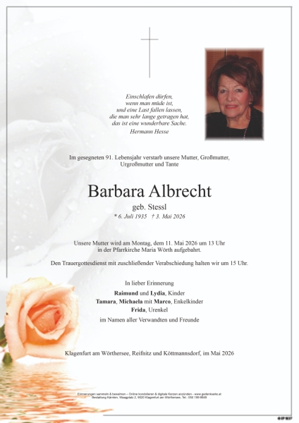 Parte von Barbara Albrecht