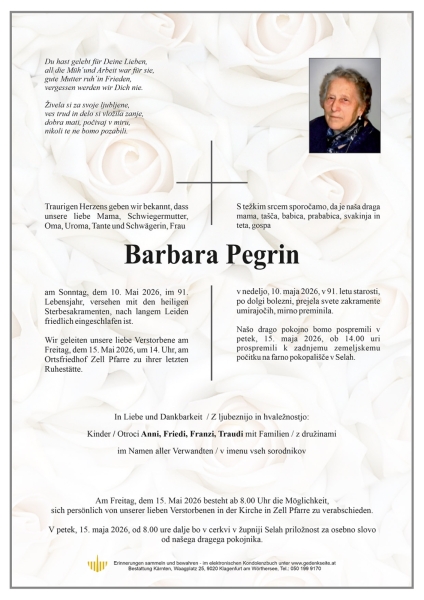 Parte von Barbara Pegrin