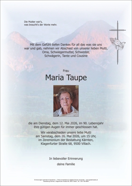 Parte von Maria Taupe