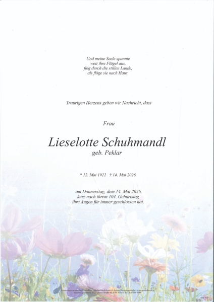 Parte von Lieselotte Schuhmandl