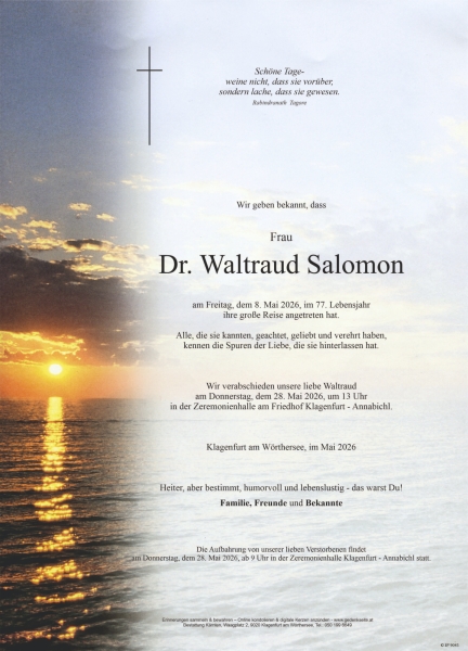 Parte von Waltraud  Salomon 