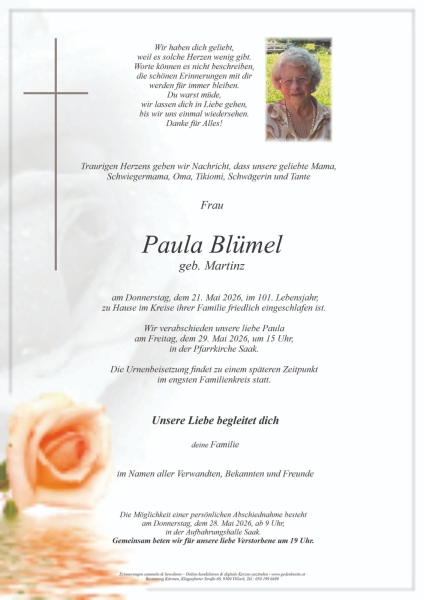 Parte von Paula Blümel