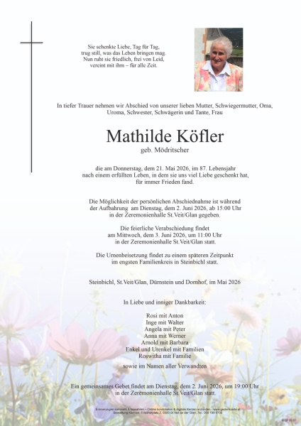 Parte von Mathilde  Köfler