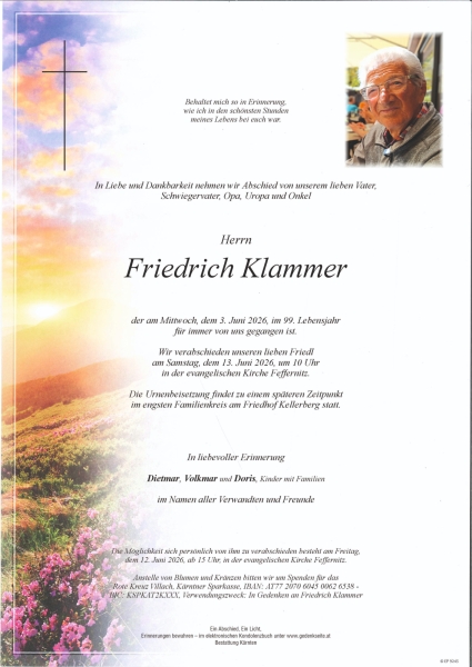 Parte von Friedrich Klammer