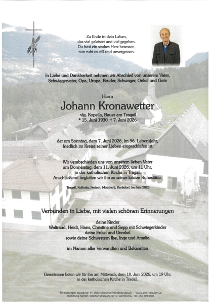Parte von Johann Kronawetter