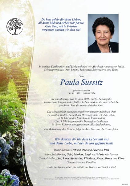 Parte von Paula Sussitz