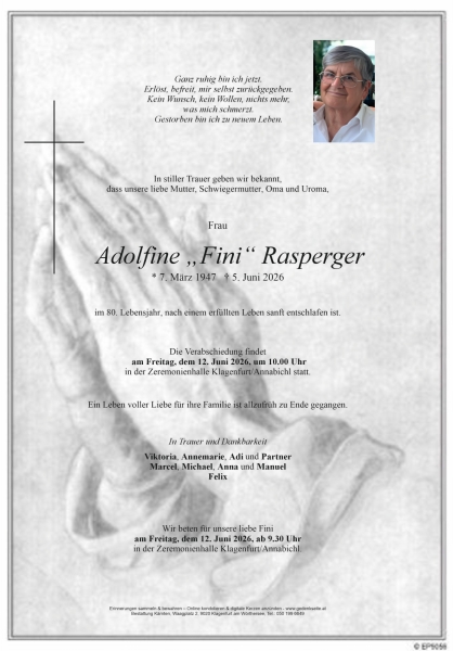 Parte von Adolfine Rasperger