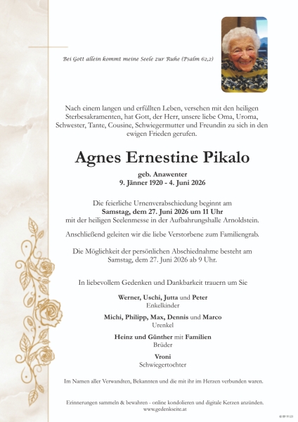 Parte von Agnes Ernestine Pikalo