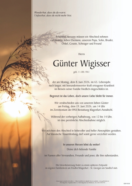 Parte von Günter Wigisser