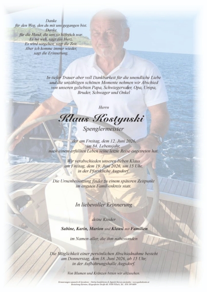 Parte von Klaus Kostynski