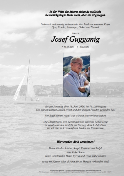 Parte von Josef "Sepp" Gugganig
