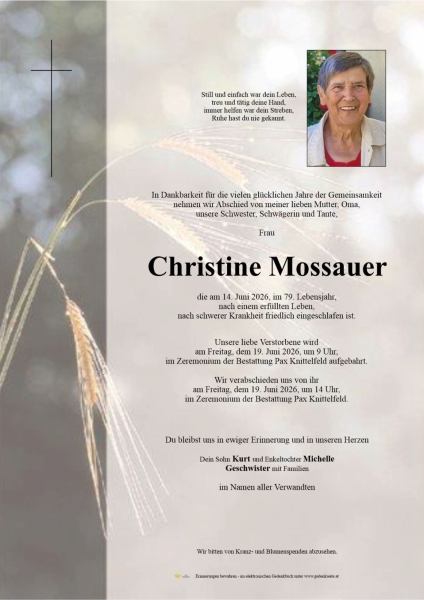 Parte von Christine Mossauer