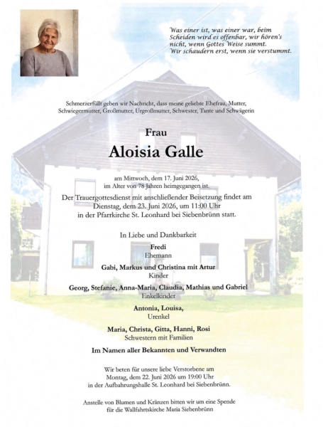 Parte von Aloisia Galle