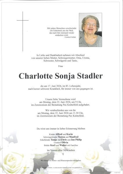 Parte von Charlotte Sonja Stadler