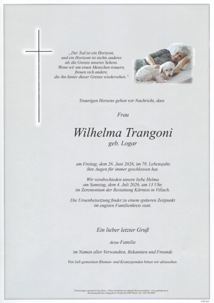 Parte von Wilhelma Trangoni