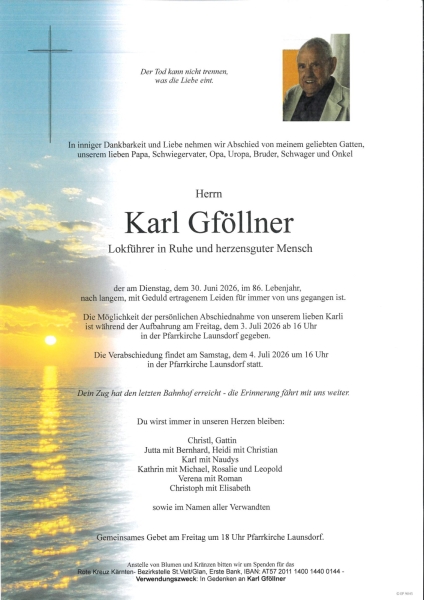 Parte von Karl Gföllner